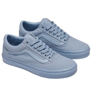 Vans Old Skool Pastel Mono Dusty Blue Women 9.5 US Mens 8.0 US